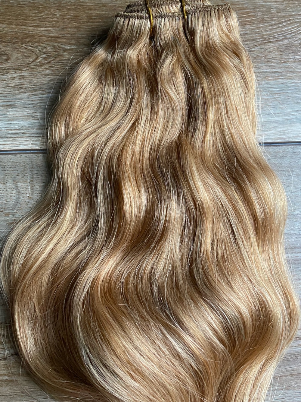 Honey Blonde Curly 20” Clip In Extensions 9A Human Hair 7 Pcs 120g #27